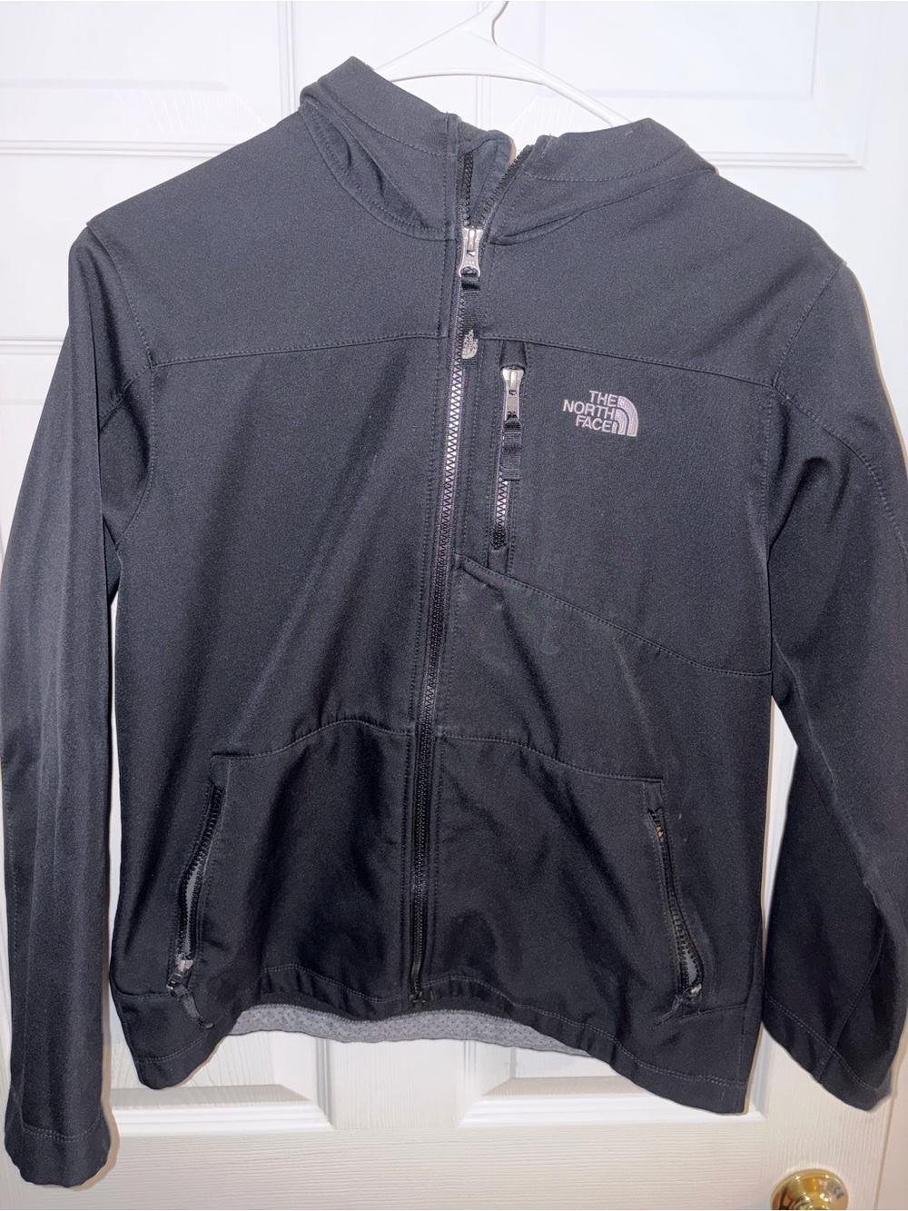 The North Face Boy’s Black Full-Zip Hooded Performance Jacket